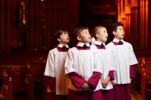 St Mary’s Cathedral Choir sings in the Cathedral nearly every day during school term.